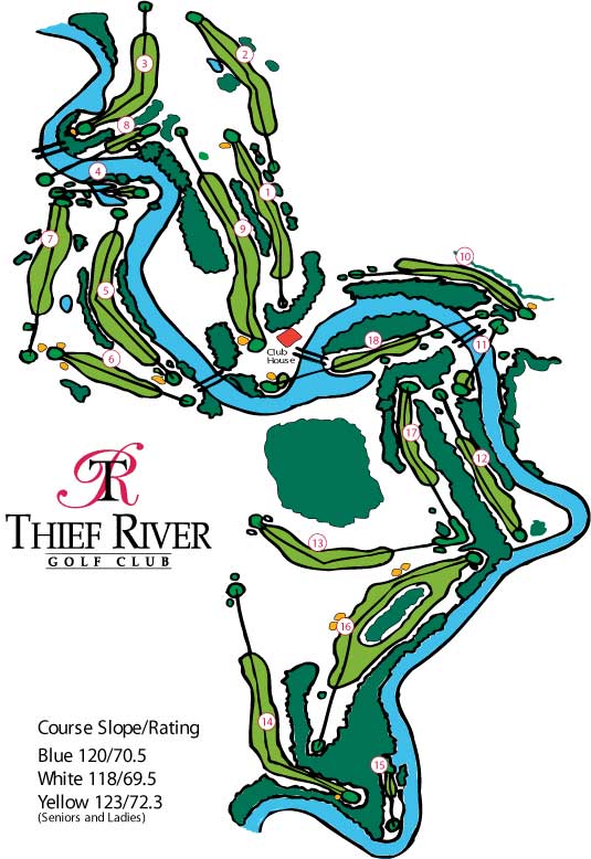 Course Layout Thief River Golf Club